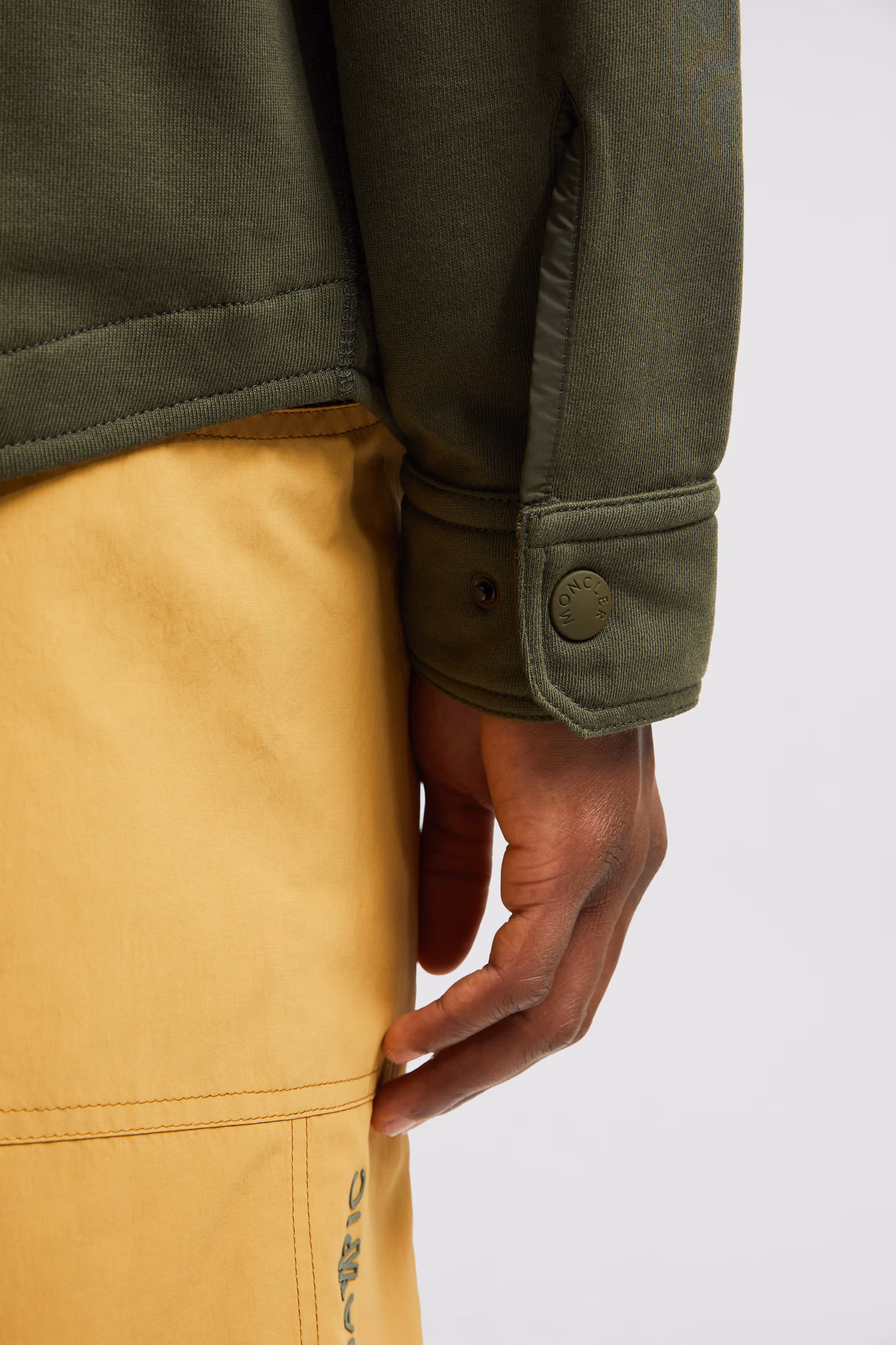 Cotton Shirt Men Olive Green Moncler 9
